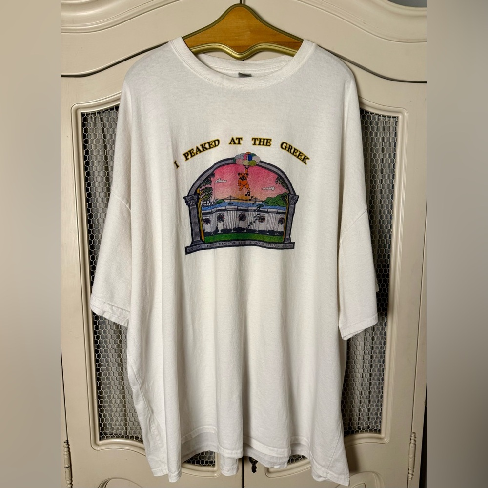 Grateful Dead โก๏ธ T-shirt "I PEAKED AT THE GREEK" Reproduction Size 5XL - Picture 2 of 7